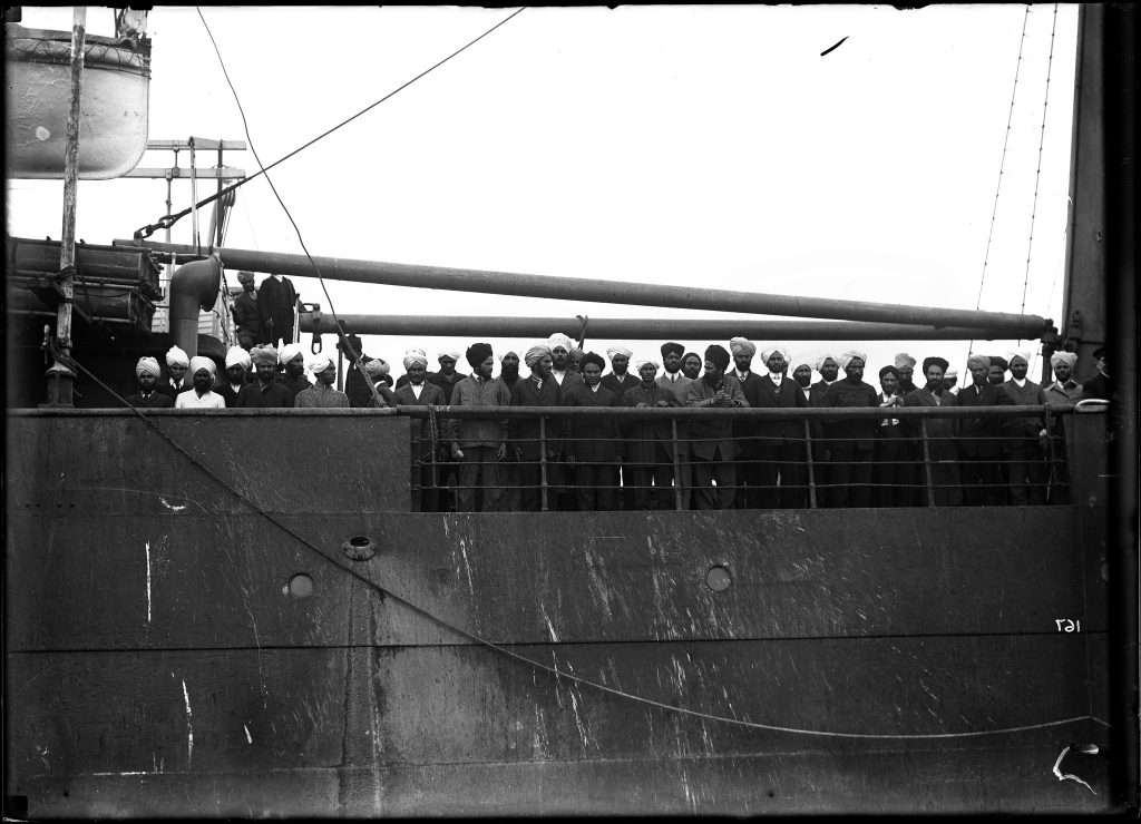 A file photo of the people on board a ship which was refused entry to Canada from India