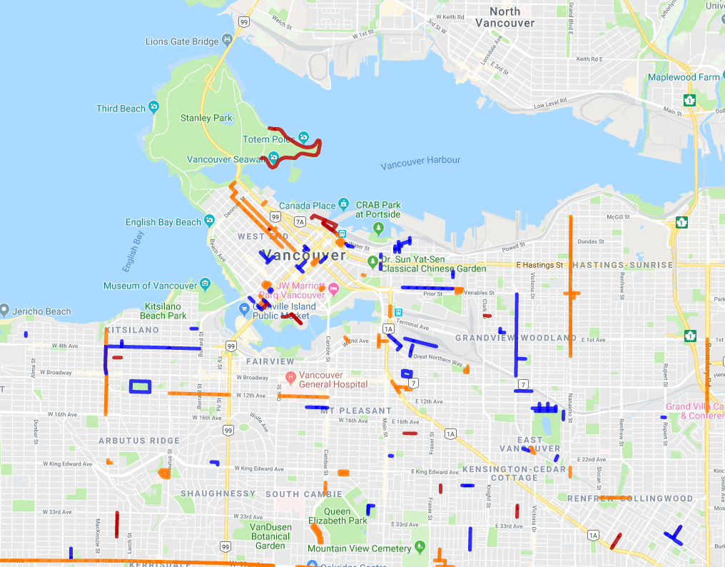 Road closures around Vancouver this Canada Day