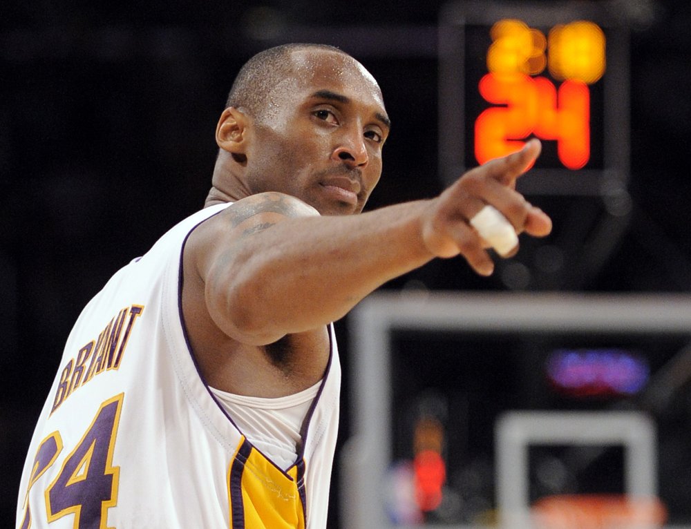 Why does Kobe Bryant chew his jersey all the time? 