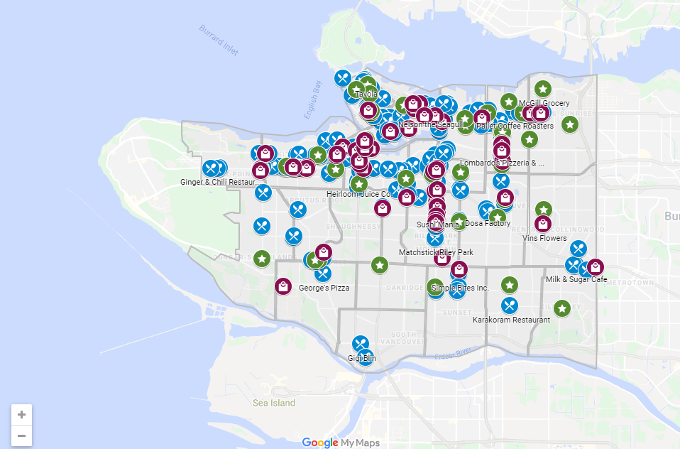 Interactive map highlights Vancouver neighbourhood businesses still ...