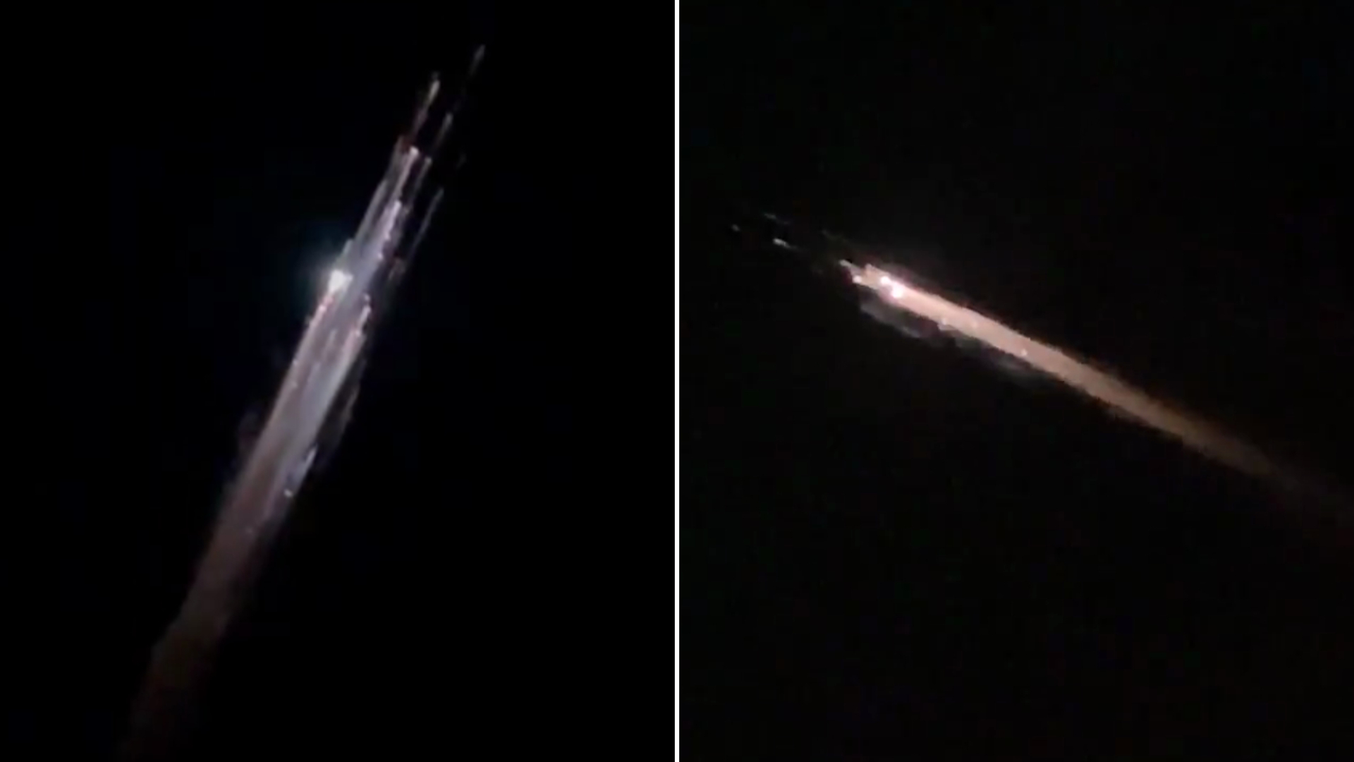 SpaceX Falcon 9 rocket debris creates spectacular light show for Metro ...