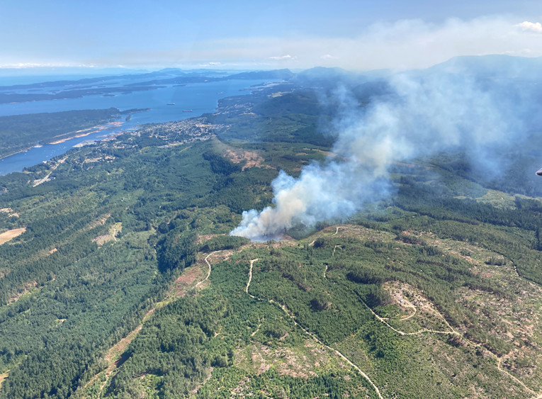 Vancouver Island Wildfire Near Nanaimo Classified As Out Of Control