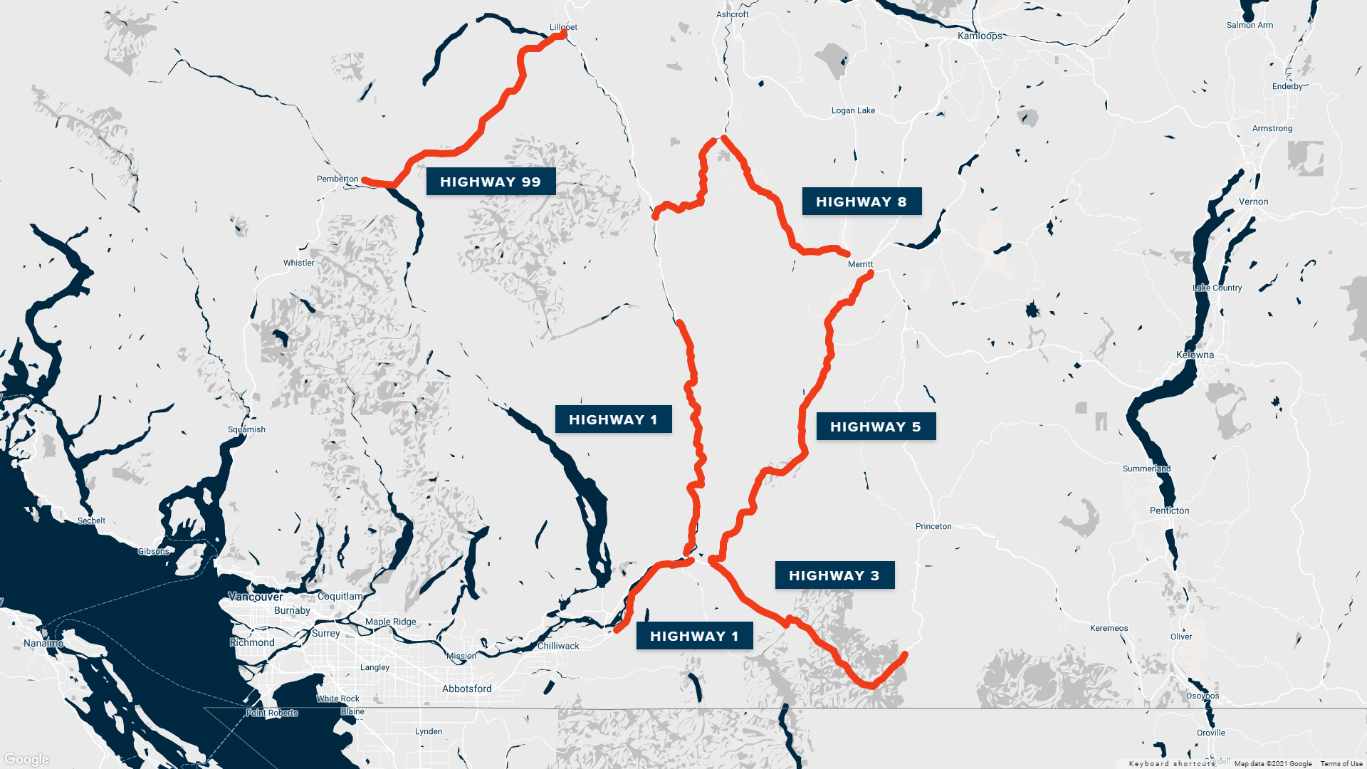B.C. Floods Highway closures remain in effect Sunday due to ongoing storm