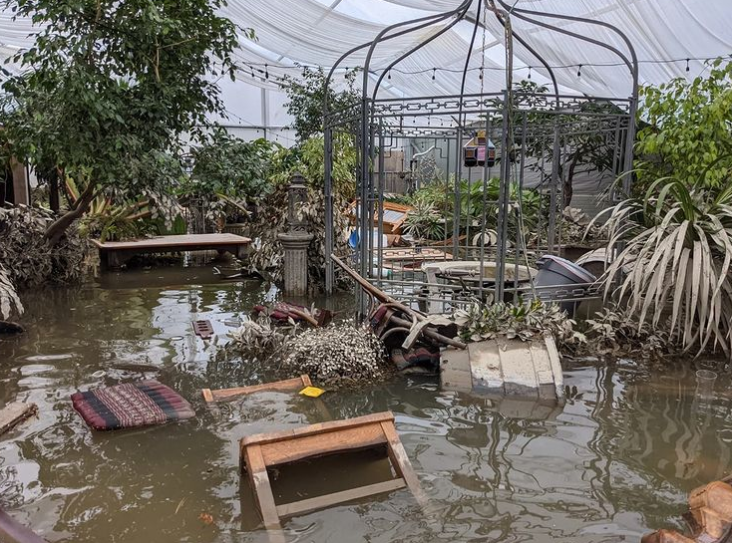 An Abbotsford winery was left under two metres of water in mid-November due to flooding