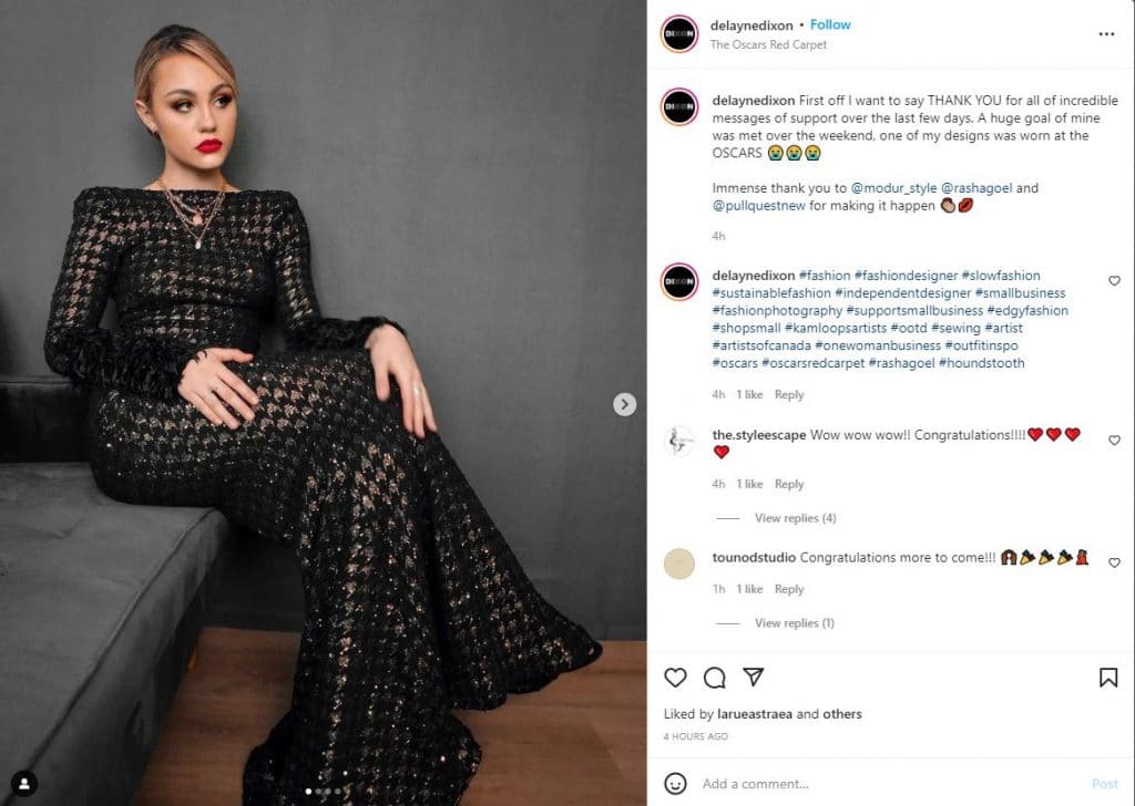 Delayne Dixon Instagram post