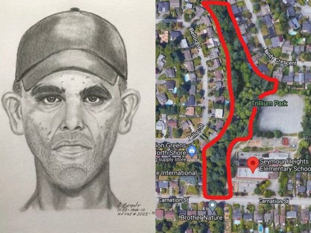 North Vancouver RCMP release sketch of sex assault suspect of young girl