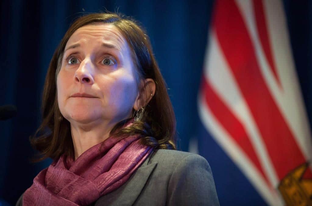 B.C. chief coroner Lisa Lapointe pauses while speaking about the overdose crisis for deaths involving fentanyl-laced drugs in Vancouver on Wednesday September 21, 2016. A new report reviewing thousands of illicit drug deaths over a four-year period will be released today by the coroner. THE CANADIAN PRESS/Darryl Dyck