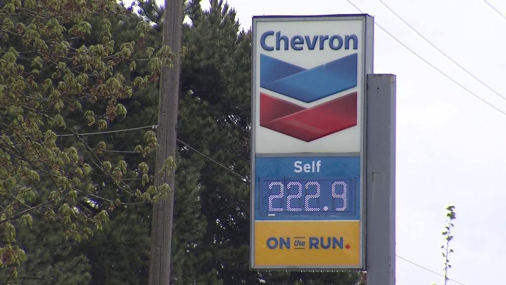 Record High Gas Prices Vancouver Petrol Gas Station