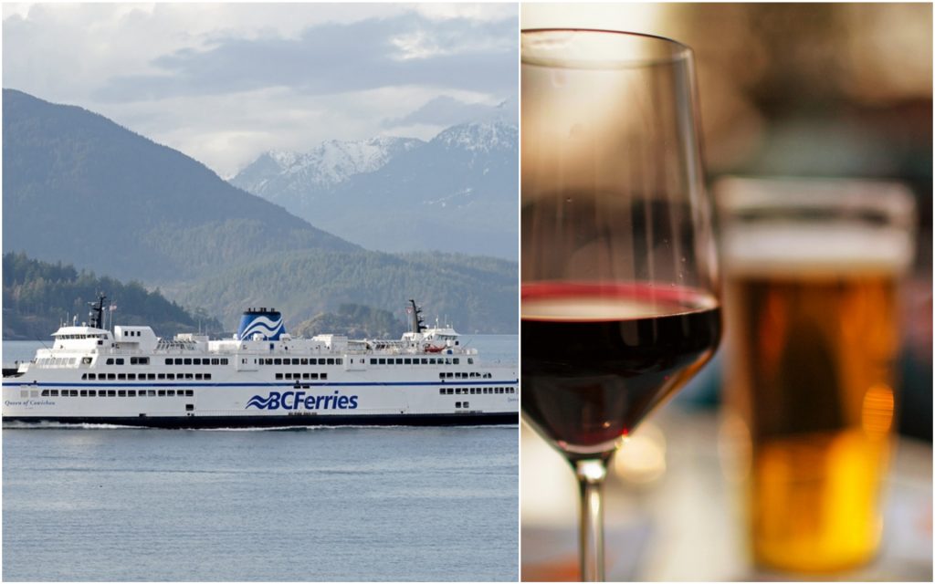 BC Ferries wine beer