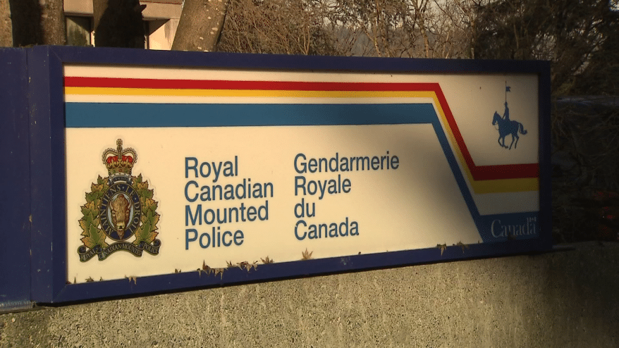 A Royal Canadian Mounted Police sign