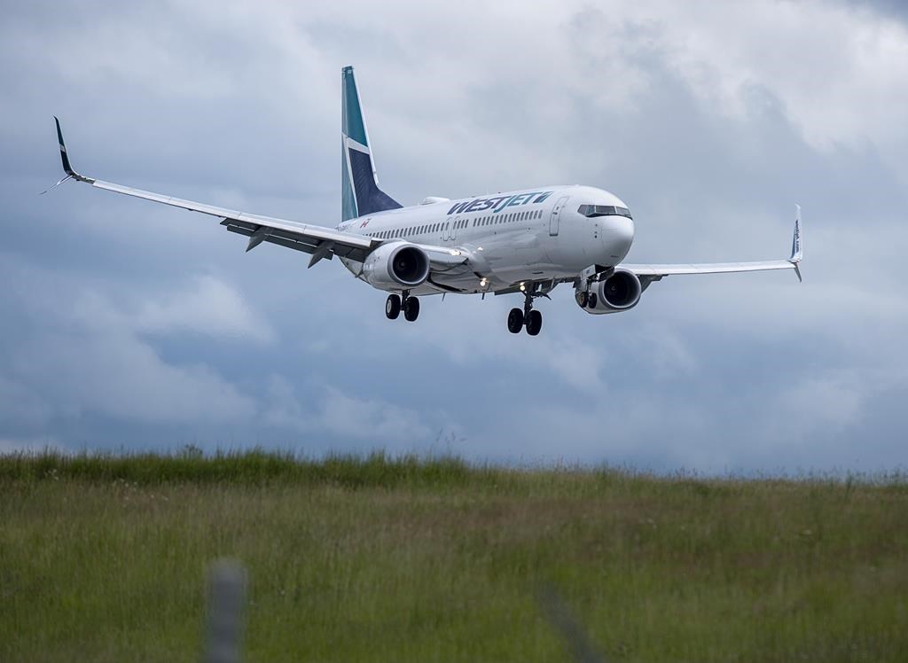 A WestJet flight from Calgary arrives at Halifax Stanfield International Airport
