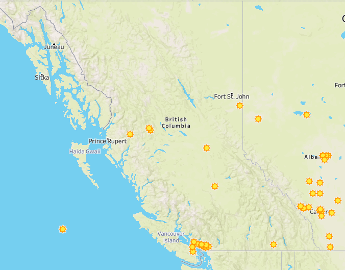 Interactive national map of events on June 21, 2022 to mark National Indigenous Peoples Day. (public.tableau.com)