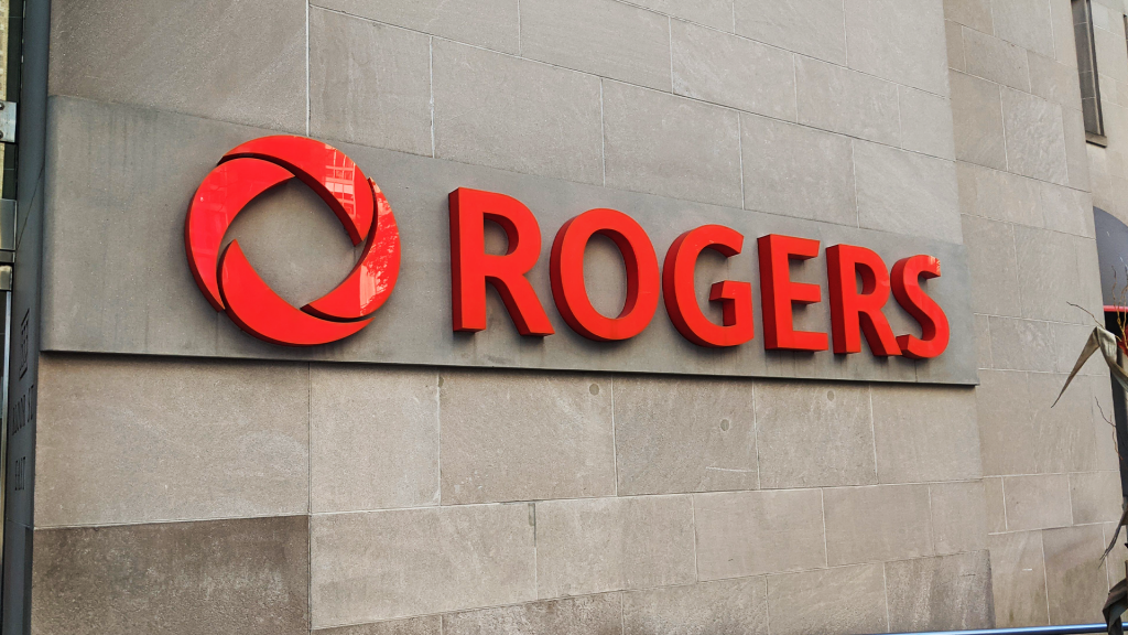 The Rogers logo in red