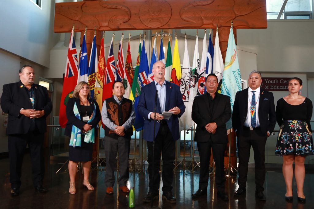 John Horgan, Elmer St. Pierre, Lisa Weber,Rob Thomas,Terry Teegee,Cassidy Caron