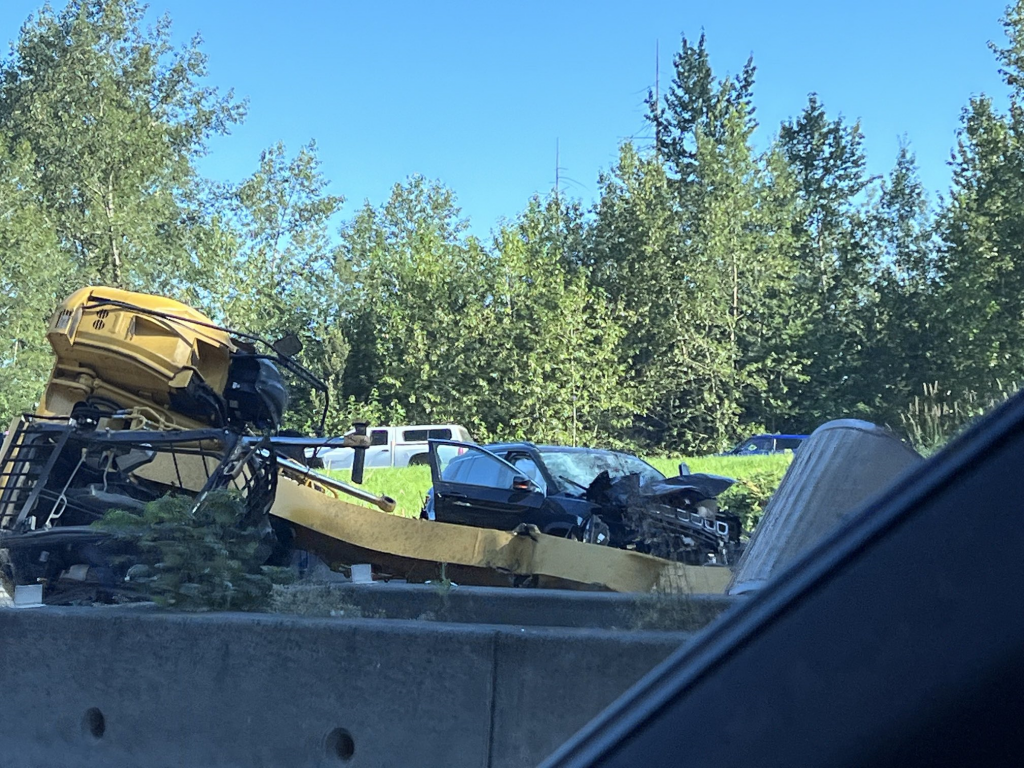 July 12, 2022 at 192 Street Overpass on Highway 1. (Courtesy: Twitter/Mike Lantz)