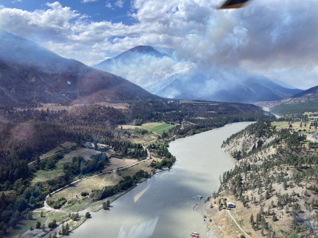 Nohomin Creek wildfire - BC Wildfire Service - July 16 2022