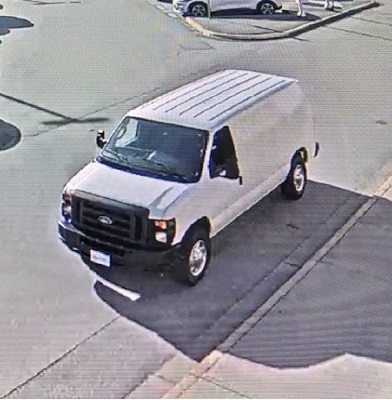 White Econoline Van