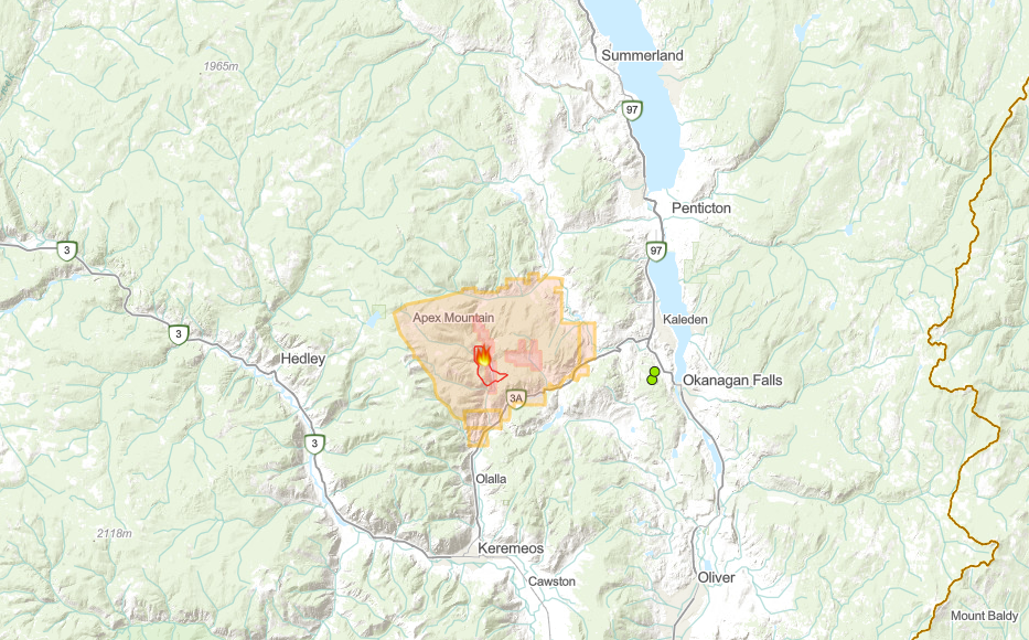 Location of wildfire