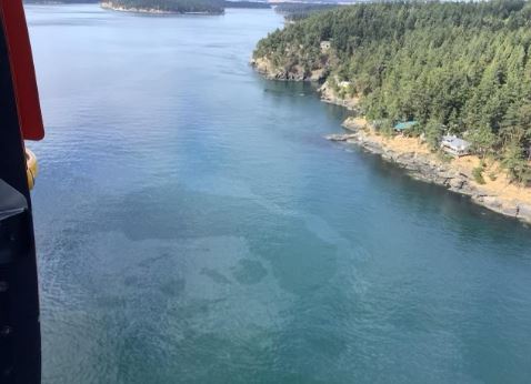 Pollution incident west of Sunset Point, Sand Juan Island