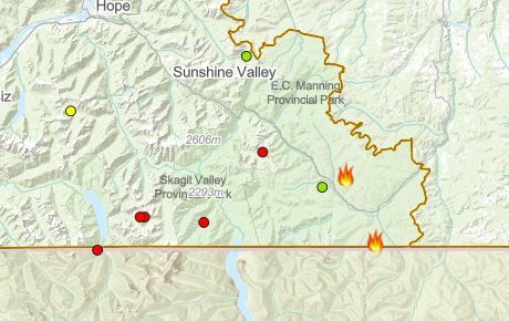 Heather Lake fire map