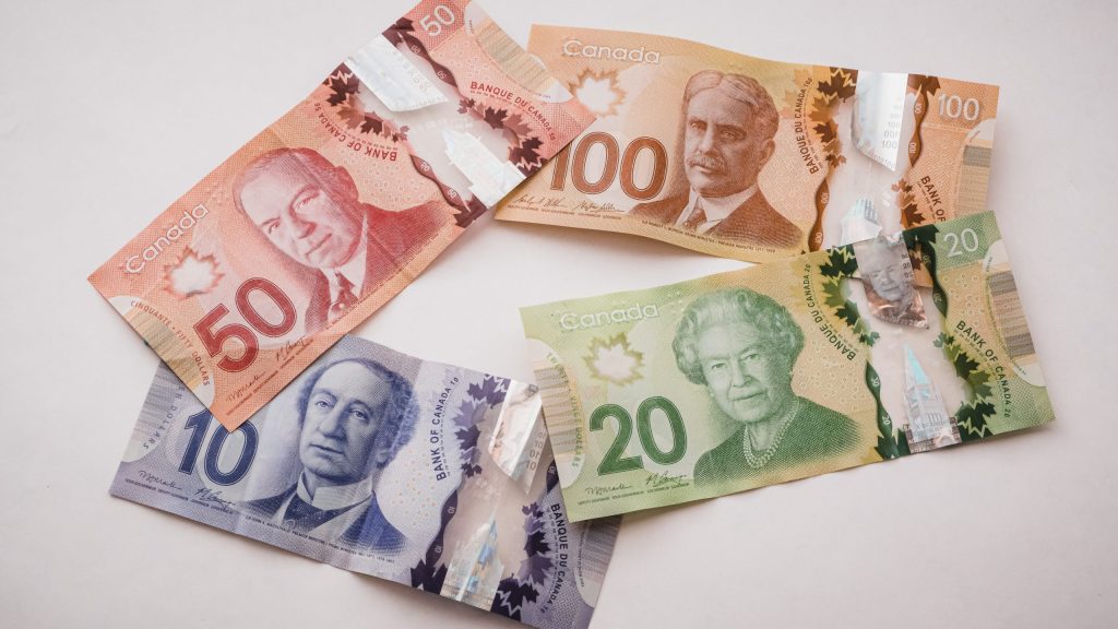 Canadian dollars are pictured.