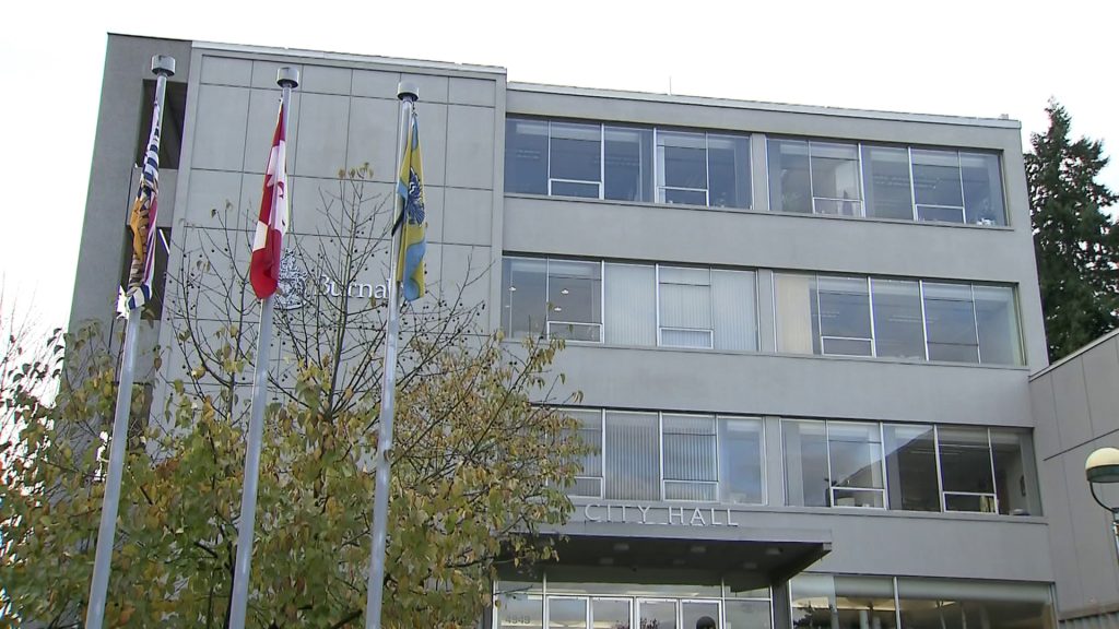 The Burnaby City Hall building from the outside.