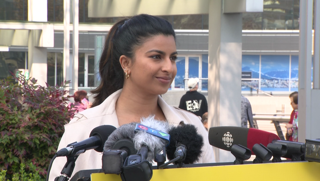 Anjali Appadurai holds a press conference