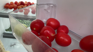tomatoes in fridge door