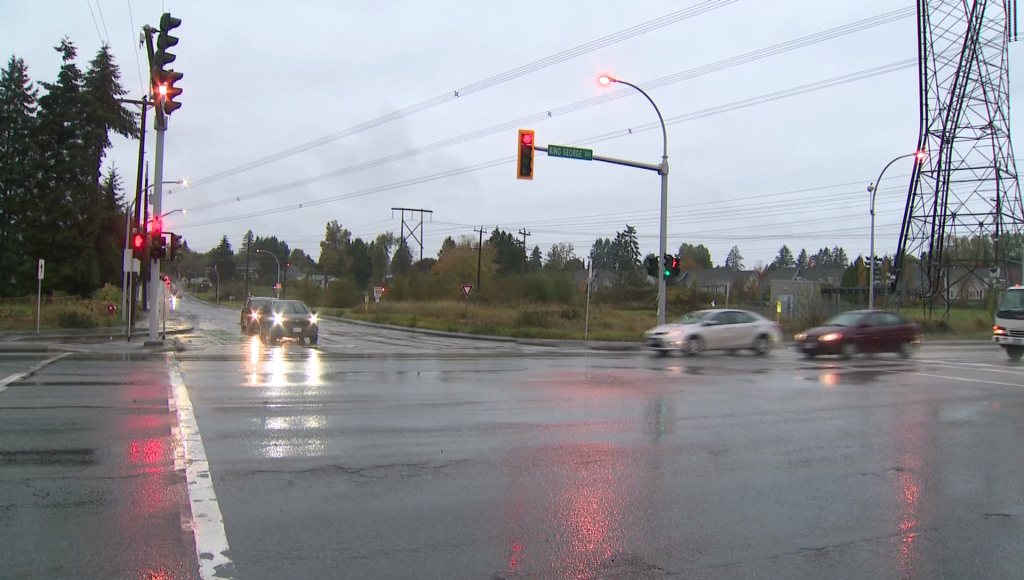 92nd Avenue and King George Boulevard intersection in Surrey