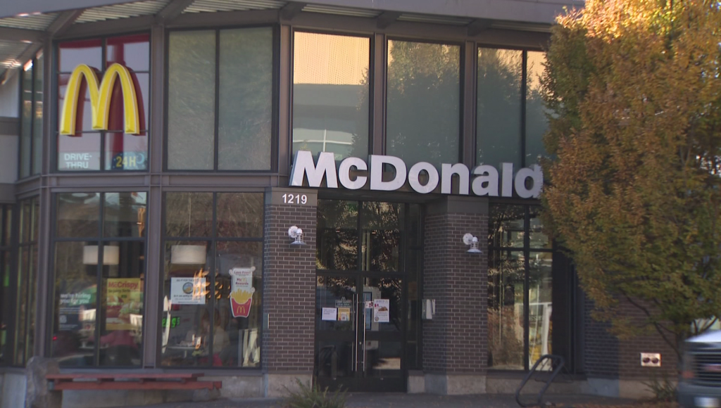 McDonalds entrance in North Vancouver