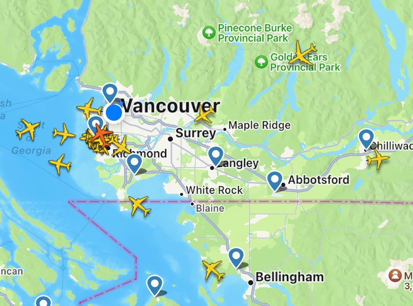 Plane slides of taxiway at YVR CityNews Vancouver