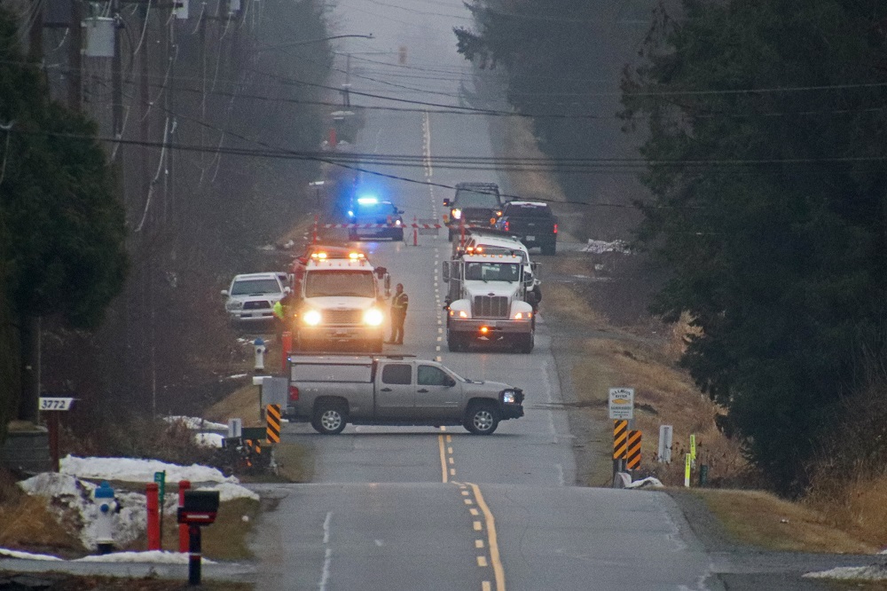 Fatal collision scene