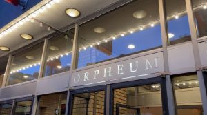 Orpheum theatre sign that reads orpheum theatre