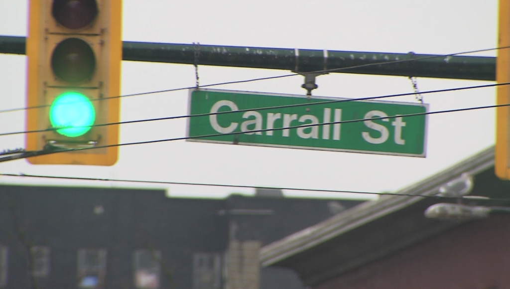 Carrall Street sign