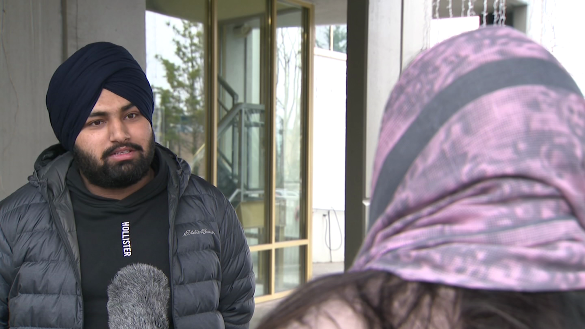 Armaan Dhillon, student association president at Kwantlen Polytechnic University, talks to a reporter about drug-related deaths among international students in Surrey