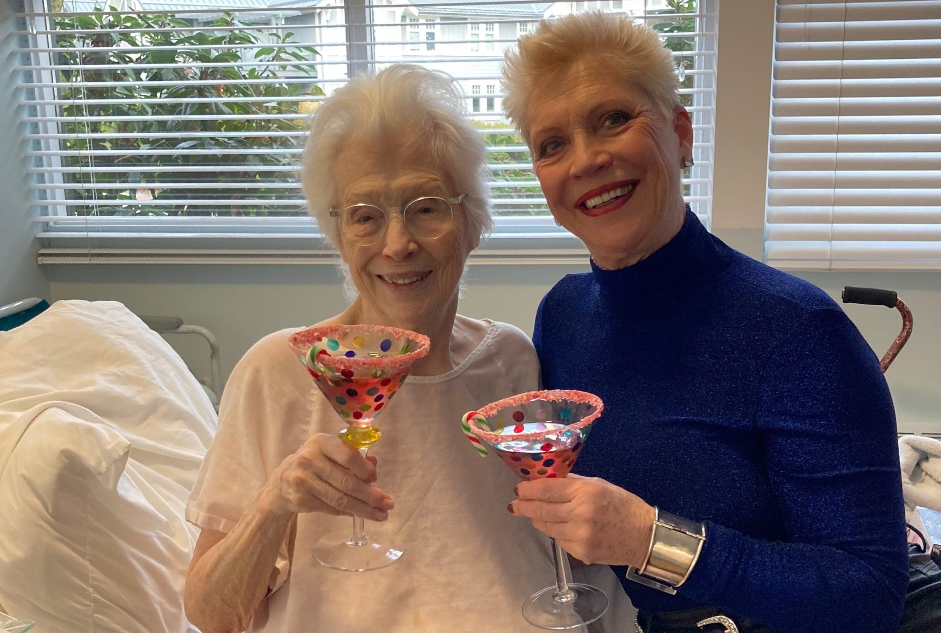 Donella Krebs and her daughter Shayne McCallion pose for a photo at Lakeshore Care Centre