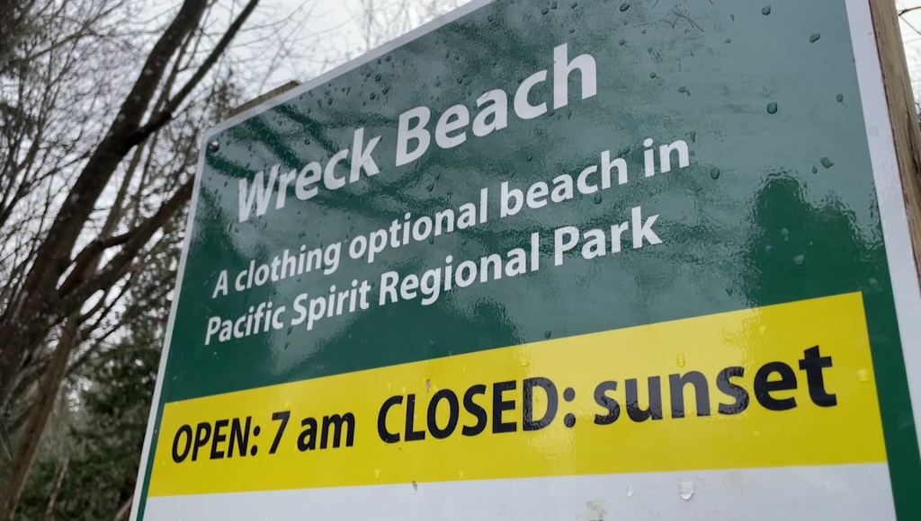 Wreck Beach in Vancouver on Wednesday February 1st, 2023. (Monika Gul, CityNews Image)