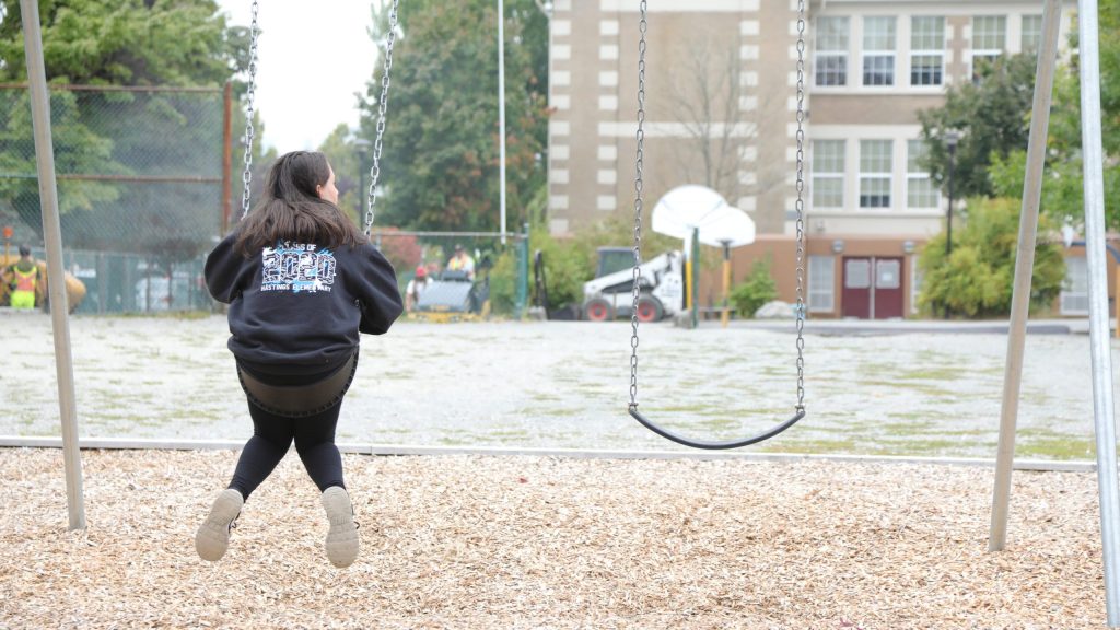 FILE - A young girl sits on a swing. (Lasia Kretzel, NEWS1130 photo)