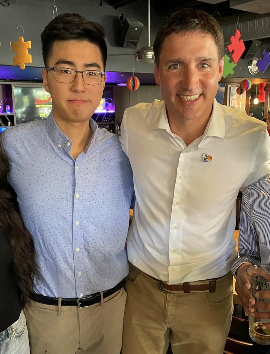 Kyle Sohn with Justin Trudeau