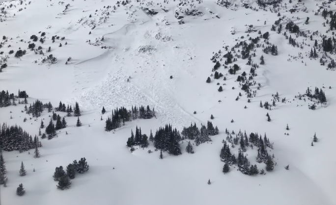 A photo posted by Avalanche Canada shows Potato Peak, 40 kilometres south of Tatla Lake in central south British Columbia, where two skiers died in an avalanche on Saturday, Feb 11, 2023. THE CANADIAN PRESS/HO-Avalanche Canada **MANDATORY CREDIT**