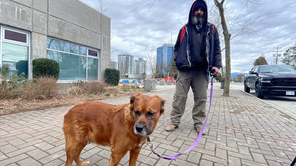 Basaraba says ge has been living out of a Uhaul cargo van with his dog since the start of March. (Angela Bower/ CityNews)