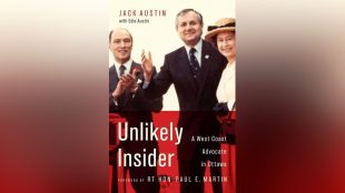The cover of Unlikely Insider: A West Coast Advocate in Ottawa, a book by retired Canadian Senator Jack Austin