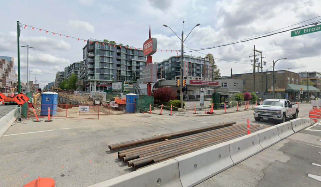 The corner of Arbutus and Broadway in Vancouver