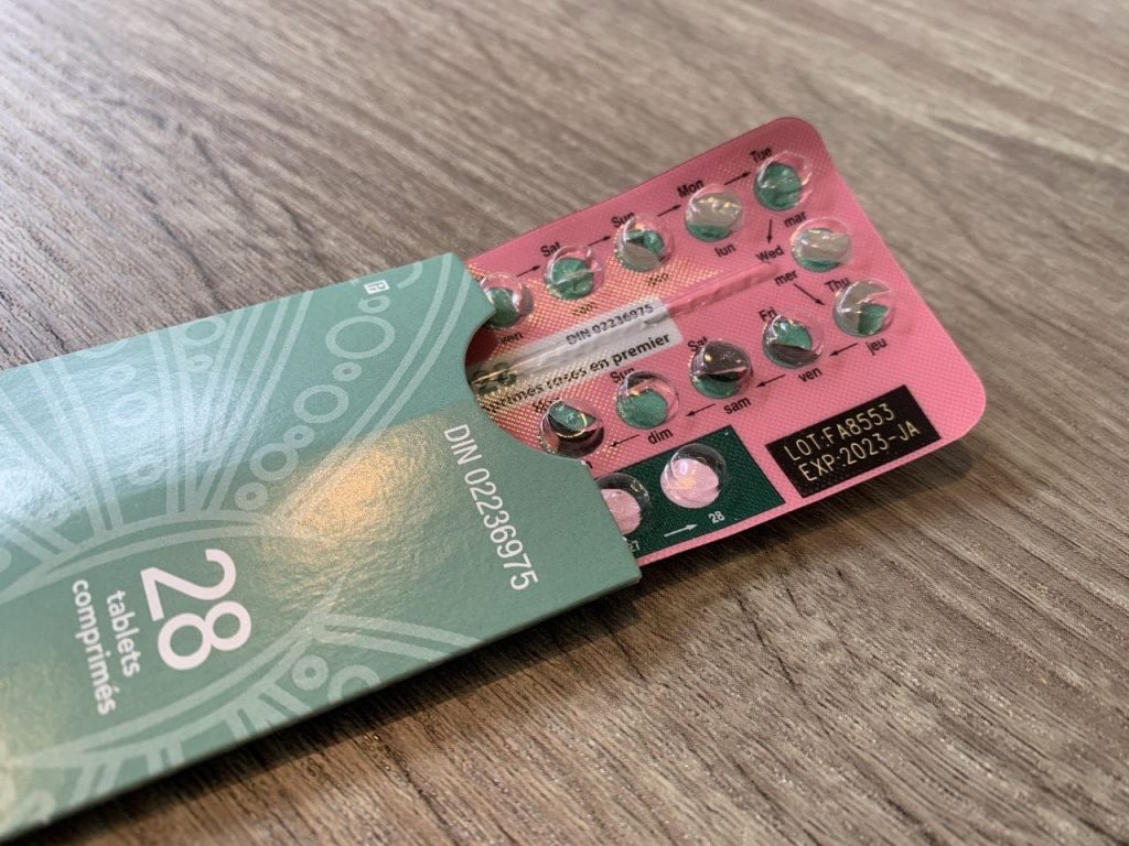 A pack of hormonal birth control pills