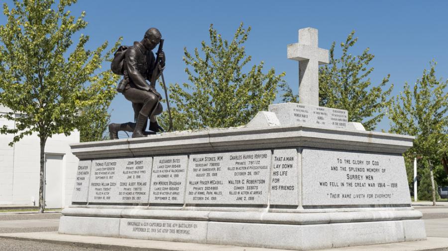 Charges laid after Cloverdale Cenotaph vandalized