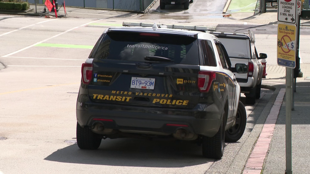 Transit Police vehicle seen in New Westminster