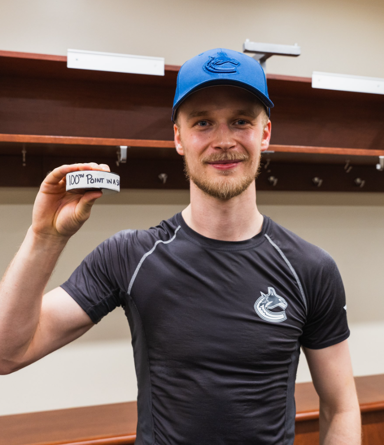 It's been a rollercoaster of a season for the Vancouver Canucks, given the firing of former head coach Bruce Boudreau and the trading of former captain Bo Horvat, but it's had its positives with a number of players having successful campaigns, including Elias Pettersson who reached the 100-point mark this week. (Courtesy Twitter/@Canucks)