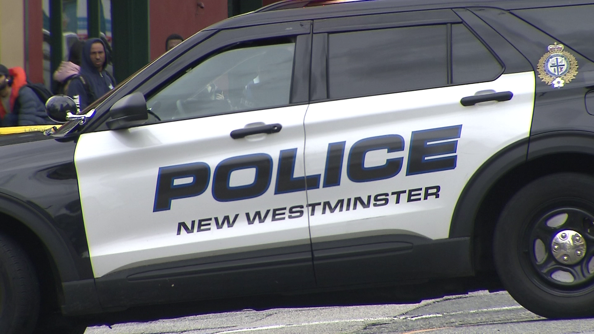 A New Westminster Police Vehicle view of the drivers side