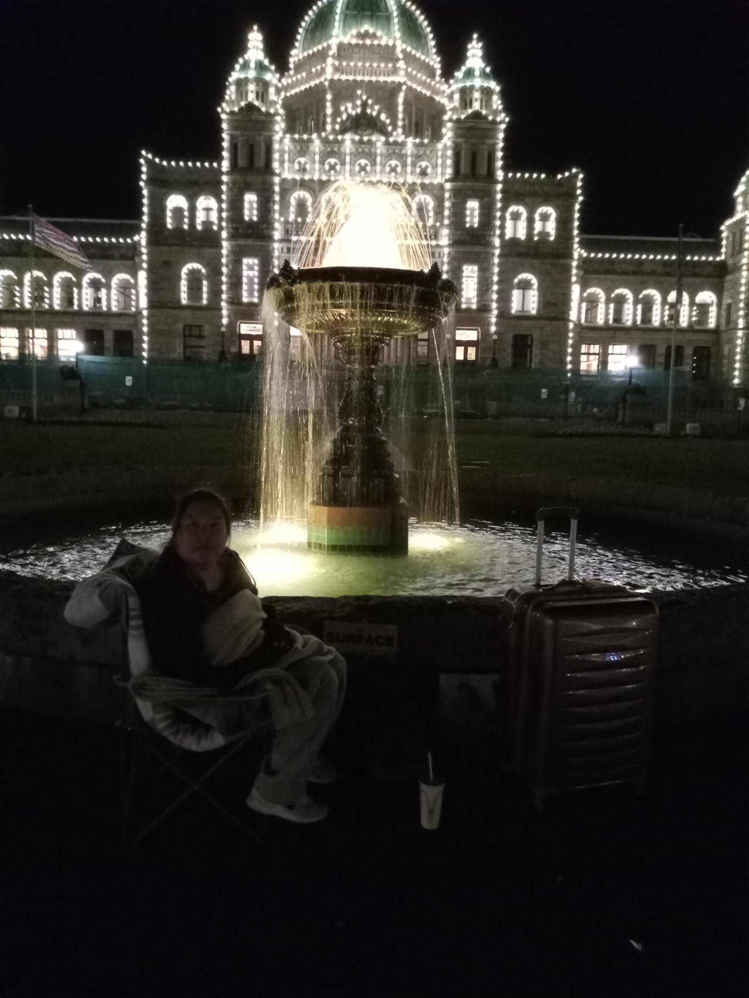 A First Nations mother and her Metis husband are camping outside of the B.C. Legislature after their newborn baby was apprehended and taken into care by the province Monday night A First Nations mother and her Metis husband are camping outside of the B.C. Legislature after their newborn baby was apprehended and taken into care by the province Monday night