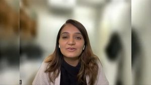 a woman speaks on zoom about the vancouver school liaison officer program